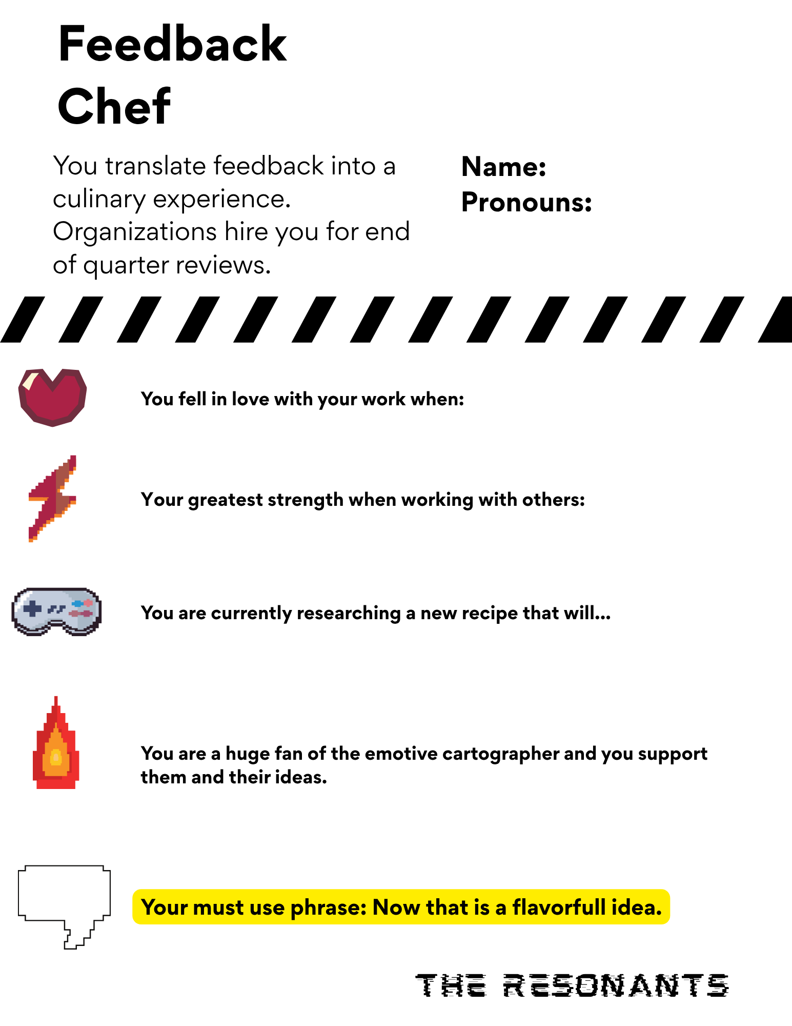 Feedback Chef character card